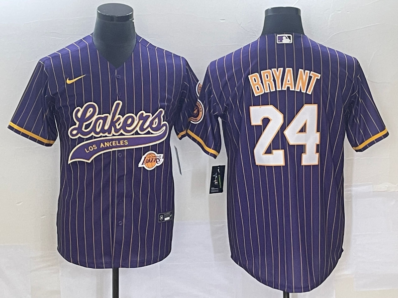 Nike 2023 Men Los Angeles Lakers #24 Bryant purple NBA Jersey style 1